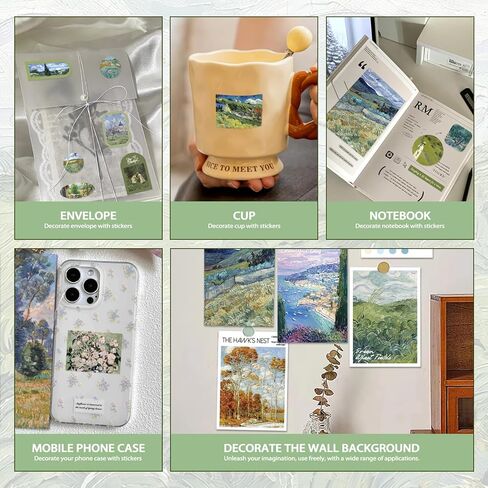 Flower Sticker Book, 40 Sheets 470pcs Floral Botanical Themed Journaling Supplies for Scrapbooking Supplies Aesthetic Junk Journal Craft DIY Craft Card Making Laptop in Kuwait