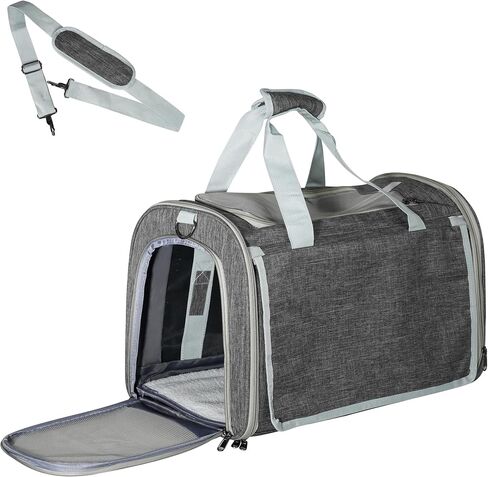 Pet Carrier for Large and Medium Cats，18x12x12 Inches Cat，Soft-Sided Pet Carrier for Big Medium Cats and Puppy,Indoor and Outdoor Uses Pet Privacy Protection Travel Carriers in Saudi Arabia