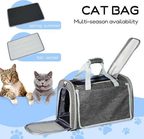 Pet Carrier for Large and Medium Cats，18x12x12 Inches Cat，Soft-Sided Pet Carrier for Big Medium Cats and Puppy,Indoor and Outdoor Uses Pet Privacy Protection Travel Carriers in Saudi Arabia