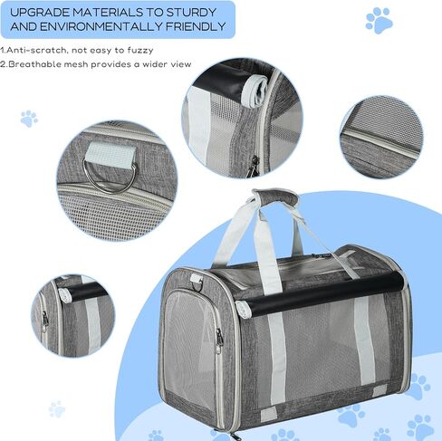 Pet Carrier for Large and Medium Cats，18x12x12 Inches Cat，Soft-Sided Pet Carrier for Big Medium Cats and Puppy,Indoor and Outdoor Uses Pet Privacy Protection Travel Carriers in Saudi Arabia