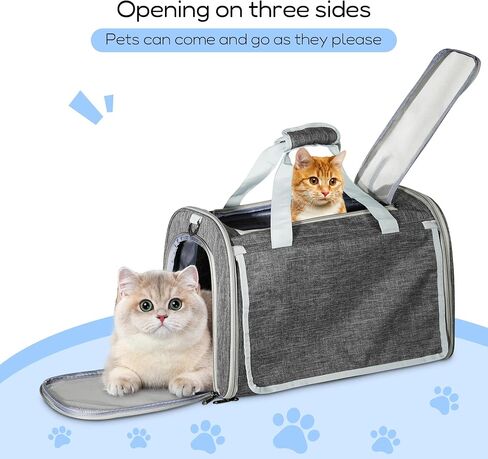 Pet Carrier for Large and Medium Cats，18x12x12 Inches Cat，Soft-Sided Pet Carrier for Big Medium Cats and Puppy,Indoor and Outdoor Uses Pet Privacy Protection Travel Carriers in Saudi Arabia