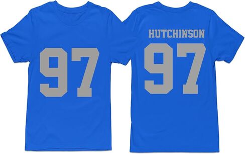 Aiden Hutchinson #97 Detroit Football T-Shirt Jersey 100% Cotton in Kuwait