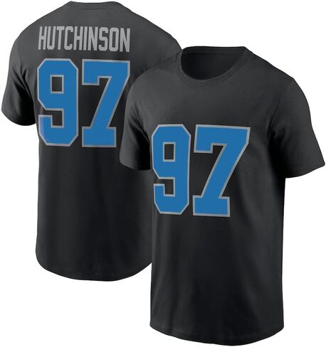 Aiden Hutchinson #97 Detroit Football T-Shirt Jersey 100% Cotton in Kuwait