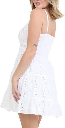 Angie Women's Peekaboo Sundress مع تنورة متدرجة in Kuwait