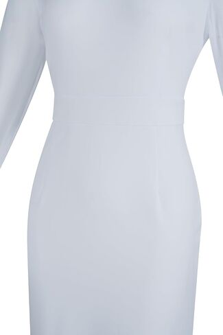 Trumpet Long Sleeve Mesh Church Dress Clergy Tab Insert Collar Priestess Dress in Saudi Arabia