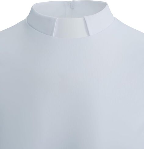 Trumpet Long Sleeve Mesh Church Dress Clergy Tab Insert Collar Priestess Dress in Saudi Arabia