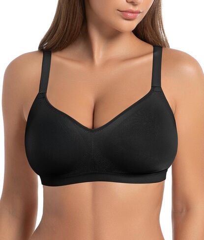 SHAPERX Women's Wireless Seamless Bra No Dig Comfort Lightly Lined Full Coverage Bralette for Daily Wear in Kuwait