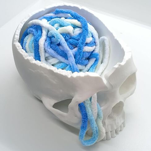 Skull Yarn Bowl Holder Storage for Crocheting Crochet Knitting Accessories,Unique Skull Yarn Bowl Holder (Bone color) in Saudi Arabia