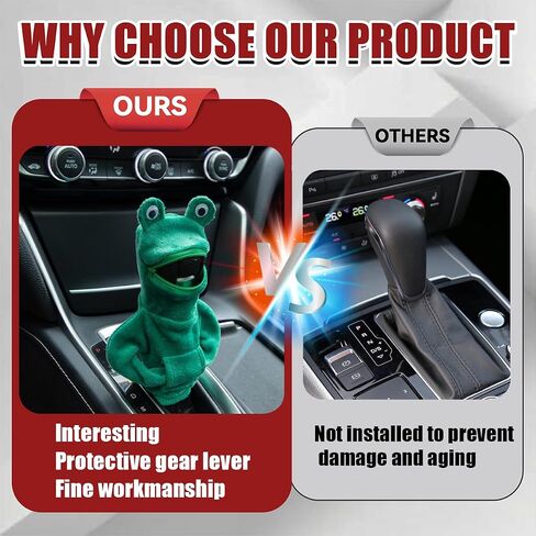 Car Gear Shift Cover, Funny Shark Hoodie Winter Warm Car Shift Knob Protector, Non-Slip Cute Automotive Interior Shifter Stick Decorative Accessories, Universal for SUV RV Truck in Kuwait