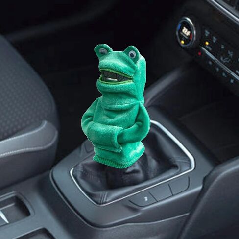 Car Gear Shift Cover, Funny Shark Hoodie Winter Warm Car Shift Knob Protector, Non-Slip Cute Automotive Interior Shifter Stick Decorative Accessories, Universal for SUV RV Truck in Kuwait