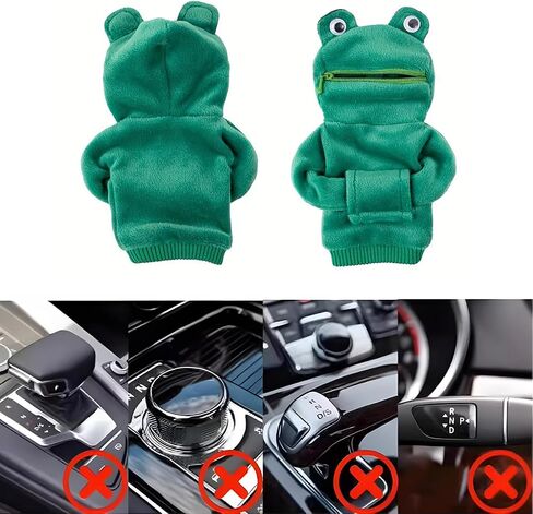 Car Gear Shift Cover, Funny Shark Hoodie Winter Warm Car Shift Knob Protector, Non-Slip Cute Automotive Interior Shifter Stick Decorative Accessories, Universal for SUV RV Truck in Kuwait