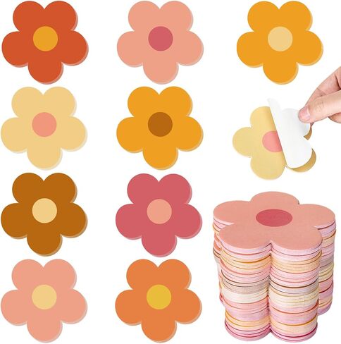 Whaline 36pcs Pastel Flower Notes Sticky Notes ملون ملون من اللمسات الالتصاق الملاهي القابلة للإزالة للتذكير قرطاسية الدراسة لوازم المنازل المكتبية المدرسية in Kuwait