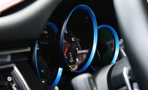 IJdmtoy 3pC Matte Silver Finish Gauge Swrerounding Ring Decoration Kit متوافق مع 2014-2022 Porsche Macan in Saudi Arabia