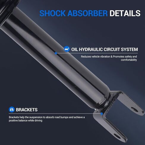 Autoround Rear Complete Shock Absorber Compatible with Honda Accord 2008 2009 2010 2011 2012 172563 Pair Struts with Coil Spring Assembly in Saudi Arabia