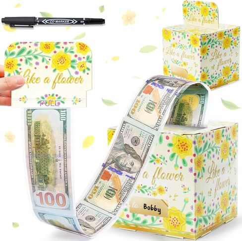 BlissfulBlend Game Player Gift Box with Pull Out Surprise Money Box with Happy Birthday Card and 40Pcs Transparent Bags, DIY Stickers for Any Age, A Fun Way to Give Cash to Boys Girls Kids with Assembly Instructions in Kuwait