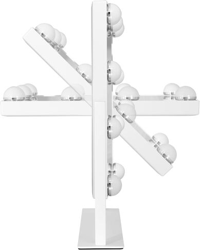 Zadro Hollywood مرآة الغرور المضاءة مع 9 مصابيح LED ، 3 إعدادات ضوء اللون ، 360 درجة مئوية مرآة الماكياج (14 "H x 12" W | 1x | أبيض) in Kuwait