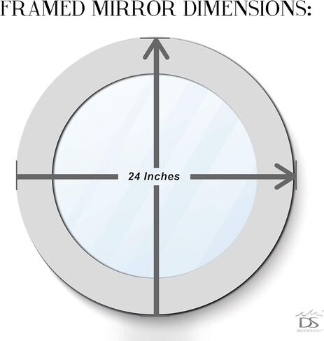24 "مرآة جدار زجاجي زخرفية زخرفية (ذهبية) in Saudi Arabia