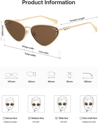 Sojos Retro Cateye Sunglasses Womens العصرية الضيقة UV400 حماية نظارات شمس SJ1241 in Kuwait