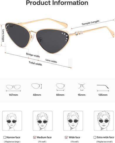 SOJOS Retro Cateye Sunglasses Womens Trendy Narrow UV400 Protection Sun Glasses SJ1241 in Saudi Arabia