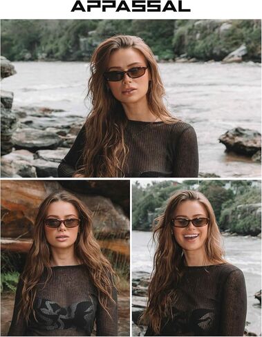 Retro Small Rectangle Sunglasses for Women Men Vintage 90s Narrow Skinny Style Glasses AP3732 in Saudi Arabia