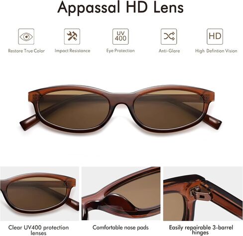 Retro Small Rectangle Sunglasses for Women Men Vintage 90s Narrow Skinny Style Glasses AP3732 in Saudi Arabia