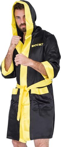 Costume Agent Italian Stallion Boxer Halloween Costume Black Robe Boxing Cosplay in Saudi Arabia