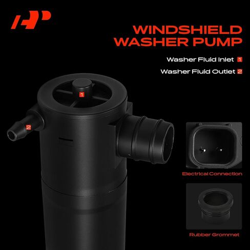 مضخة غسالة الزجاج الأمامي A-Premium متوافقة مع Ford F-150 و F-250 Super Duty و F-650 و F-750 و Fusion & Jeep Grand Cherokee & Dodge Ram & Lincoln & Chrysler & Mercury & Plymouth & SRT in Saudi Arabia