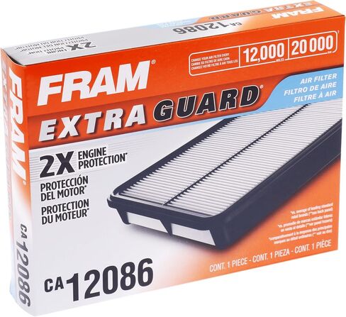 Fram Extra Guard CA12086 Presection Engine Air Filter لنماذج Select Scion و Toyota ، يوفر ما يصل إلى 12 شهرًا أو حماية مرشح 12000 ميل in Saudi Arabia