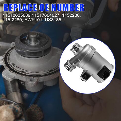 11518635089 مضخة مياه المحرك الكهربائية لـ BMW 228i ، 228i Xdrive ، 320i Xdrive ، 328i ، 328i GT Xdrive ، 428i Gran Coupe ، 528i ، x1 ، x3 ، x4 ، x5 ، Z4 استبدال# 11517604027 EWP101 in Kuwait