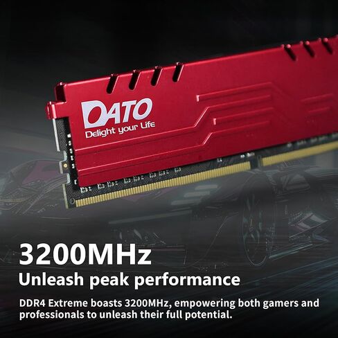 DATO DDR4 RAM 32GB | 16GBx2 | 3200MHz with Heatsink dimm PC3200 CL16 1.35V PC4-25600 288Pin Non-ECC UDIMM Desktop Memory Module for Gaming - Extreme White in Kuwait