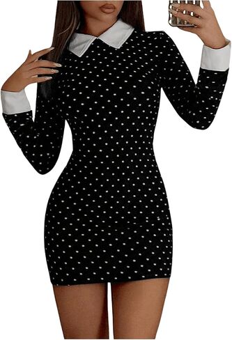 Wdirara Women's Polka Dots Contraving Contraving Contrad in Kuwait