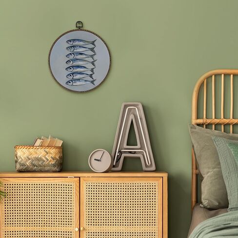 Xnxldylh Oyster Beach Coastal Round Framed Wall Art Decor ، Blue Coastal Farmhouse Batch Room Decoring Decorations ، Peachy Beach Ocean Canvas Prints Wall Art Photos ، in Kuwait