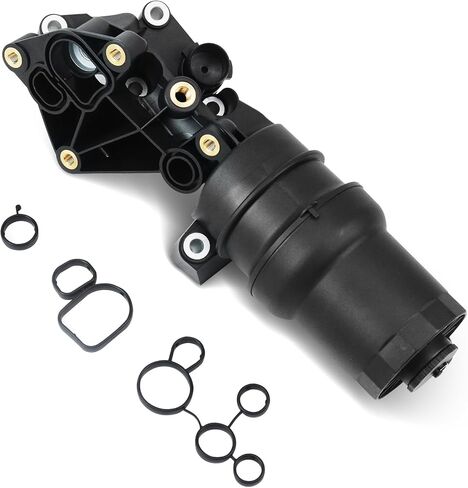 Engine Oil Filter Housing Assembly Adapter Kit with Oil Filter Gasket Sensor Adapter Compatible with 2005-2014 Volkswagen Beetle Golf Jetta Rabbit Passat Audi TTRS 2.5L,07K115397D in Saudi Arabia