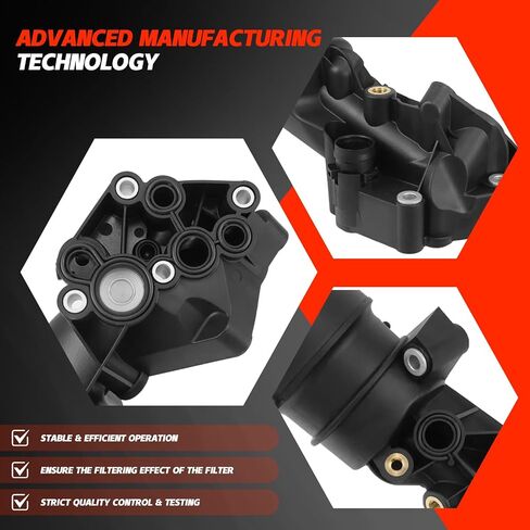 Engine Oil Filter Housing Assembly Adapter Kit with Oil Filter Gasket Sensor Adapter Compatible with 2005-2014 Volkswagen Beetle Golf Jetta Rabbit Passat Audi TTRS 2.5L,07K115397D in Saudi Arabia