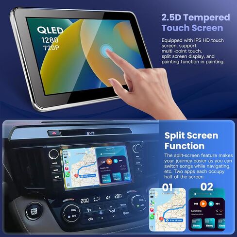 Android 13 Car Radio for Toyota RAV4 2007-2012 with Wireless CarPlay/Android Auto, 9'' IPS HD Touch Screen 2+32G Radio with WiFi/SWC/GPS Navigation/Bluetooth/Mirror Link/FM/RDS/USB/Backup Camera/Mic in Saudi Arabia