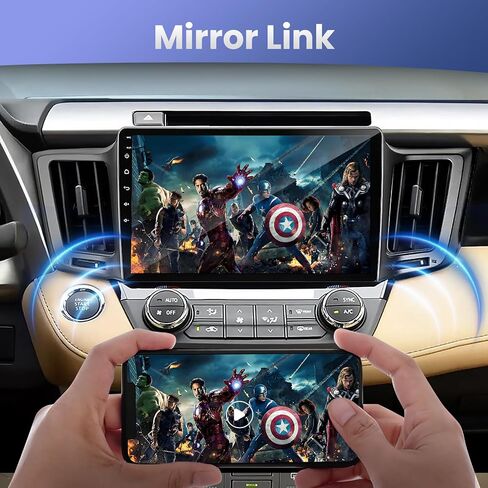Android 13 Car Radio for Toyota RAV4 2007-2012 with Wireless CarPlay/Android Auto, 9'' IPS HD Touch Screen 2+32G Radio with WiFi/SWC/GPS Navigation/Bluetooth/Mirror Link/FM/RDS/USB/Backup Camera/Mic in Saudi Arabia