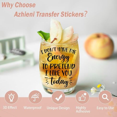 UV DTF Cup Wraps, 20 Sheets Funny Sarcasm UV DTF Cup Wraps for 16 oz, Humorous Sarcastic Uvdtf Transfer Stickers for Glass Coffee Cups, Laptop, Mobile Phone Case, Skateboard DIY Crafts in Saudi Arabia