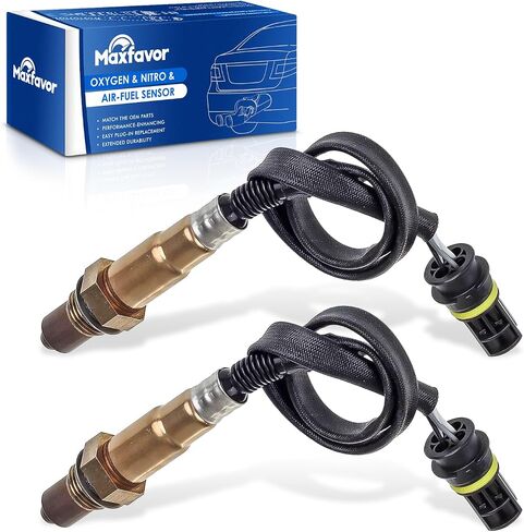 Maxfavor 2PCS Opstream Opstream Oxygen O2 Sensor ملاءمة لـ Mercedes-Benz 2001 2002 CL600 S600،2003-2006 E55 AMG SL500،2004-2005 E320 E500 EXC 4MATIC ، 2003-2008 SL55 AMG ، 2001-2004 SLK320 234-4883 X2 02 02 in Saudi Arabia