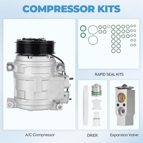 NEW Air Conditioning A/C Compressor Component Kit complete For Honda CR-V 2.4L 2002 2003 2004 2005 2006, CO 10663PC, KT 4785 in Saudi Arabia