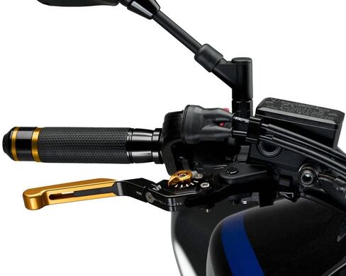 Puig Foldable EXTENDABLE Brake Lever 3.0. Black/Select.Gold/Extend.Gold in Saudi Arabia