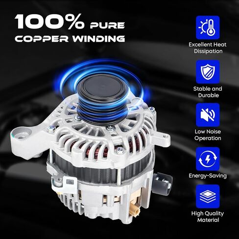 مولد جديد مناسب لـ Honda Accord 2.4L L4 2013-2017 (فقط لـ CVT Trans التلقائي) ، استبدال المولد العالي للإخراج لـ 31100-5A2-A02 A5TL0581ZC ، AHGA88 ، 14489 ، 119999 in Saudi Arabia