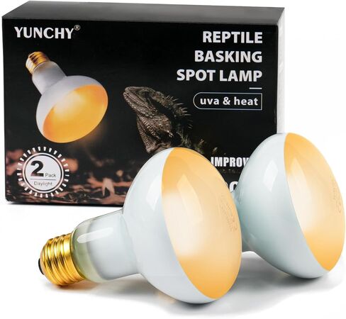 Reptile Heat Lamp, 100W Heat Lamp Bulbs for Reptiles 2 Pack, Amphibians Basking Heat Lamp Bulbs, UVA Daylight Basking Light for Reptiles, Bearded Dragon, Lizard, Turtle, Chicken in Saudi Arabia