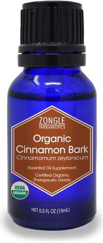 Zongle USDA مصدقة القرفة العضوية لحاء الزيت العطري ، آمن للاستيعاب ، cinnamomum zeylanicum ، 15 مل in Kuwait
