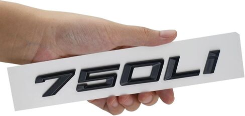 1pc 750i Emblem Trunk Lid Car Bear 3D Badge Nucced رقم شارة رسائل استبدال اللوحات ل 7 سلسلة سيارات (Gloss Black) in Saudi Arabia