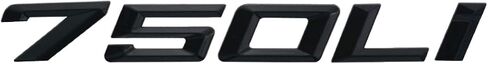 1pc 750i Emblem Trunk Lid Car Bear 3D Badge Nucced رقم شارة رسائل استبدال اللوحات ل 7 سلسلة سيارات (Gloss Black) in Saudi Arabia