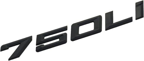 1pc 750i Emblem Trunk Lid Car Bear 3D Badge Nucced رقم شارة رسائل استبدال اللوحات ل 7 سلسلة سيارات (Gloss Black) in Saudi Arabia