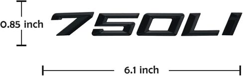 1pc 750i Emblem Trunk Lid Car Bear 3D Badge Nucced رقم شارة رسائل استبدال اللوحات ل 7 سلسلة سيارات (Gloss Black) in Saudi Arabia
