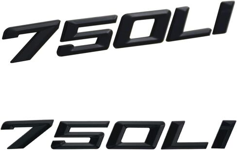 1pc 750i Emblem Trunk Lid Car Bear 3D Badge Nucced رقم شارة رسائل استبدال اللوحات ل 7 سلسلة سيارات (Gloss Black) in Saudi Arabia