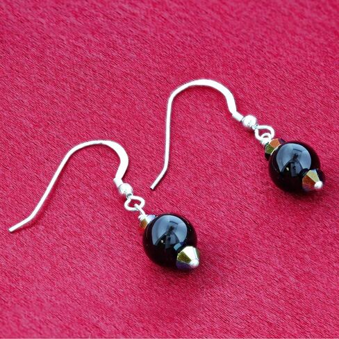 .925 Sterling Silver Drop Earrings with Austrian Crystals in Kuwait
