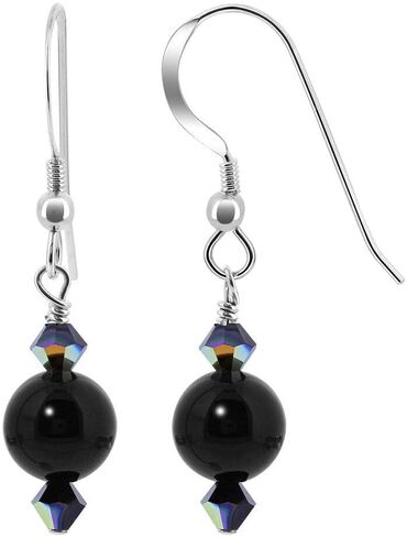 .925 Sterling Silver Drop Earrings with Austrian Crystals in Kuwait